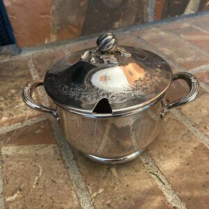 Vintage Silverplate Sugar Bowl with Lid – Matched Set